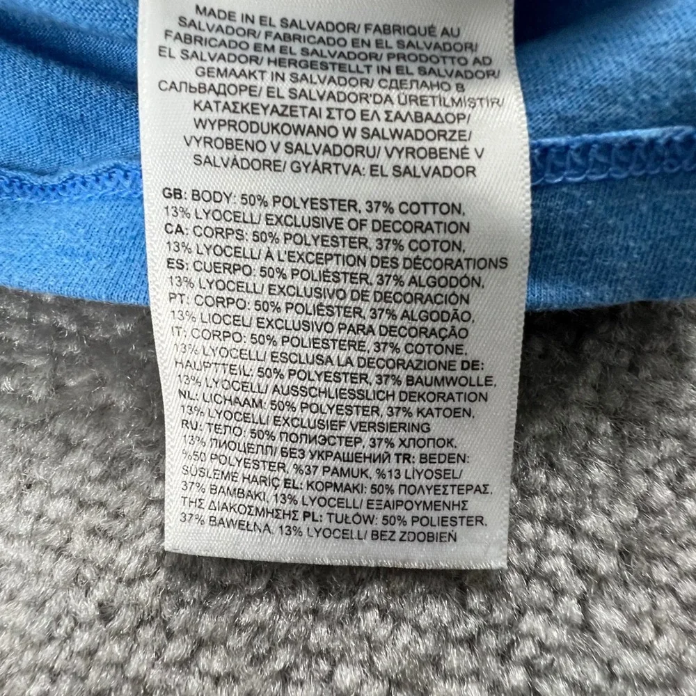 The North Face Mens Bear Logo Graphic T-Shirt Blue Heather AXJW Large